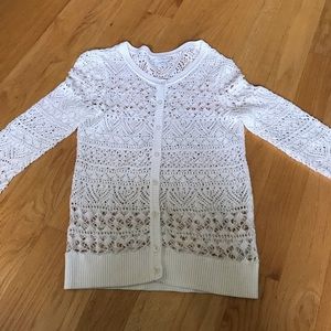 White crochet sweater